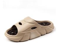 HAGJII Acupressure Slippers Neuropathy Pain Relief Blood Circulation Health Foot Massage Reflexology Sandals Shiatsu Points Pain Relief Relaxation Acupuncture Slippers(6.5 UK,Khaki)