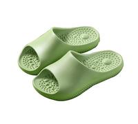 HAGJII Acupuncture Slippers Non-Slip Design Bath Shower Acupressure Slippers Reflexology Sandals Pain Relief Myofascial Release Health Foot Massage for Everyday Leg Refreshment(Green,4.5-5 UK)