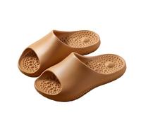 HAGJII Acupuncture Slippers Non-Slip Design Bath Shower Acupressure Slippers Reflexology Sandals Pain Relief Myofascial Release Health Foot Massage for Everyday Leg Refreshment(Brown,6.5-7 UK)