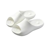 HAGJII Acupuncture Slippers Non-Slip Design Bath Shower Acupressure Slippers Reflexology Sandals Pain Relief Myofascial Release Health Foot Massage for Everyday Leg Refreshment(White,6.5-7 UK)