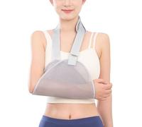 HAGJII Arm Sling Shoulder Immobilizer for Rotator Cuff Tears, Fractured Arms, Dislocations, and Joint Sprains Adjustable Right/Left Support Sling for Shoulder Injury(Adult,White)