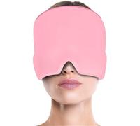 HAGJII Cooling Eye Mask, Hydrogel Ice Compress Head Wrap, Stretchable Cooling & Heating Mask for Migraine Relief, Cold Hot Therapy Eye Cover Reusable Cold Eye Compress(Pink,450g)