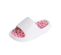 HAGJII Health Foot Massage for Sensitive Feet Acupressure Slippers Magnet Therapy Myofascial Release Pain Relief Acupuncture Slippers Gifts for Women Reflexology Sandals(White,4.5 UK)