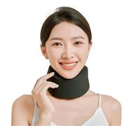 HAGJII Memory Foam Neck Brace for Pain Relief Soft Cervical Collar Adjustable Neck Support for Comfort, Stabilizes Vertebrae for Sleeping & Daily Use(Black,L)