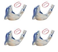 HAGJII Mini Ceramic Bird Water Whistle Imitate Birdsong Bird Call Whistle Cute Animal Shape Easter Gifts Kids Treasure Hunt Prize 4 Pcs Bird Whistle(Blue dolphin)