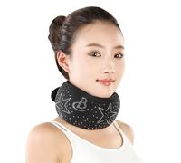 HAGJII Neck Brace for Neck Pain and Support Soft Adjustable Cervical Collar for Sleeping Spine Alignment, Relieves Pressure & Improves Posture for Women & Men(Black B)