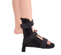 HAGJII Plantar Fasciitis Night Splint with Adjustable Straps Leg Brace Support Comfortable Foot Brace for Achilles Tendonitis & Foot Drop Pain Relief Sleeping Immobilizer Boot(S_Wooden Base)