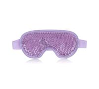HAGJII Plush Cooling Eye Mask with PVC Gel Beads, Cold & Hot Compress Sleep Mask with Blackout Design, Reusable Ice Bead Mask for Headache, Migraines Relief & Puffy Eyes(Purple)
