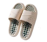 HAGJII Reflexology Sandals Acupressure Slippers Trigger Point Massage Acupuncture Slippers Arthritis Pain Relief Health Foot Massage for Mom Dad Parents(Apricot,5.5-6 UK)