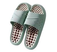 HAGJII Reflexology Sandals Acupressure Slippers Trigger Point Massage Acupuncture Slippers Arthritis Pain Relief Health Foot Massage for Mom Dad Parents(Green,5.5-6 UK)