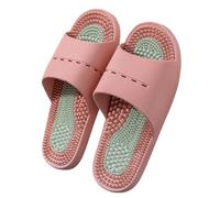 HAGJII Reflexology Sandals Plantar Fasciitis Arthritis Relief Acupressure Massage Arch Support Health Foot Massage Pain Relief & Muscle Relaxation Acupuncture Slippers(Pink,6.5-7 UK)