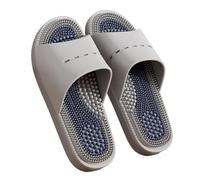 HAGJII Reflexology Sandals Plantar Fasciitis Arthritis Relief Acupressure Massage Arch Support Health Foot Massage Pain Relief & Muscle Relaxation Acupuncture Slippers(Grey,5.5-6 UK)