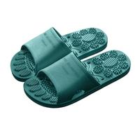 HAGJII Reflexology Sandals Plantar Fasciitis Relief Acupressure Massage, Acupuncture Slippers Shiatsu Points Pain Relief Blood Circulation Great Health Foot Massage(Green,6.5-7 UK)