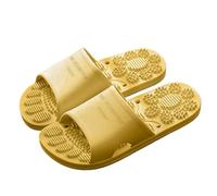 HAGJII Reflexology Sandals Plantar Fasciitis Relief Acupressure Massage, Acupuncture Slippers Shiatsu Points Pain Relief Blood Circulation Great Health Foot Massage(Yellow,4.5-5 UK)
