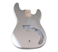HAGJII Unfinished Guitar Body for Electric Bass Style Silver Light Guitar Barrel Musical Instruments Accessories Width 6.2 Cm Diy Parts