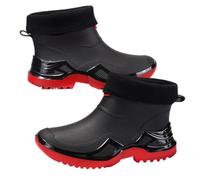 HAGJII Waterproof Rain Boots Garden Shoes for Men Fashion Easy Slip-On Fit