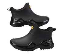 HAGJII Waterproof Rain Boots Garden Shoes for Men Fashion Easy Slip-On Fit