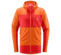 Haglofs Mens L.I.M Mid Fast Hooded Hybrid Fleece Jacket - Flame, Size M-XXL