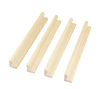 Hagmoo 10 Pack Wood Domino Racks/Trays - 19cm X 2.2cm X 1.8cm - Portable Holders | For Mexican Train, Chickenfoot And Other Domino Games