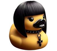 Hagmoo Duck Figurines,Duck Sculpture black Ducksville duck rock,15cm H Duckieville Duck Bath, Resin Evil Rubber Duck, Dark Rubber Duck Ornaments Collectible Figures Toys (Style 5)