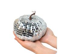 Hagmoo Halloween Pumpkin Disco Ball,Sparkly Disco Pumpkin Halloween Decoration, Disco Pumpkin for Décor, Halloween Home Decor Holiday Decorations Table Ornaments Mirror Glass Pumpkin Decor (15CM)