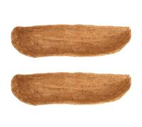 Hagmoo Hanging Basket Liner, garden basket liners,24/30/36/48 Inch Wall Mounted Coco Liner Trough, Wall Trough Planter Liner for Window Box, Replacement Coconut Liners for Hanging Baskets (2, 24inch)