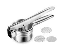 Hagmoo Manual Stainless Steel Potato Masher,Multifunctional Professional Masher for Fruits, Vegetables - Stainless Steel Food Press for Kitchen - Cooking and Dining Tools