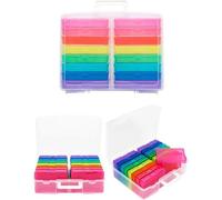 Hagmoo photo storage boxes 6x4,Archival Safe, Transparent Photo Storage Box with 16 Inner Photo Storage Boxes,Acid-Free Organizer for Preserving and Displaying Your Precious Memories (Color)