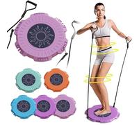 Hagmoo Stomach Waist Trainer Twist Board Machine, Waist Balance Rotating Disc With Massage Foot Sole, Waist Twisting Disc For Any Foot Size (Pink)