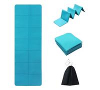 Hagmoo Travel yoga mat is non slip and foldable, suitable for large non slip comfortable training and exercise floor mats at home or outdoors, gym, Pilates, gymnastics (Blue)