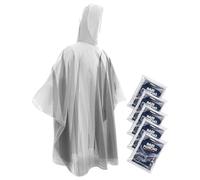 Hagon PRO Disposable Rain Ponchos for Adults (5 Pack) Premium Quality 50% Thicker - 100% Waterproof Emergency Rain Ponchos with Hood - for Concerts, Amusement Parks, Camping