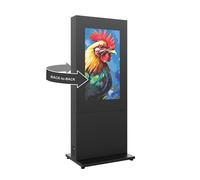 Hagor HP Kiosk 55" FS - B2B indoor stele for two screens, back-to-back | portrait format | screen size: 2 × 55″
