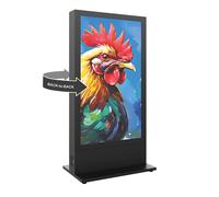 Hagor HP Kiosk 65" FS - B2B indoor stele for two screens, back-to-back | portrait format | screen size: 2 × 65″