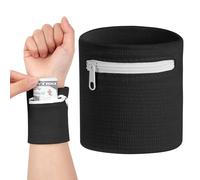 HAGOT 1 Pcs Wrist Pouch, Soft Stretch Wrist Pocket with Zippered for Running, Gym, Walking, Cycling, Hiking, Yoga and More