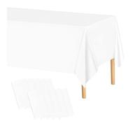 HAGOT 10PC Plastic Tablecloth Disposable Party Tablecloths Waterproof Table | 137 x 274 cm, Table Covers For Parties, Kitchen Outdoor Garden Table, Decorations, Events, and Home Use