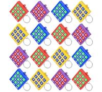 HAGOT 16 Pack Tic Tac Toe Keychain, Mini Keychains for Kids, Funny Backpack Keyring, Gifts for Party, Birthday