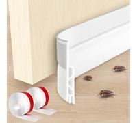 HAGOT 2PCS Draft Excluder for Doors, Self-Adhesive Draught Excluder Tape for Doors, Blocks Cold Air, Noise & Dust, Quick and Easy Installation, 100x5cm (2" W x 39" L)