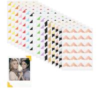 HAGOT 384 PCS Photo Corners Gold, Self Adhesive Photo Corners for DIY Craft Picture Corners for Mounting, Albums, Scrapbook, Albums, Journal(16 Sheets)