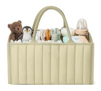HAGOT Nappy Caddy, Baby Diaper Caddy Organizer, Foldable Bag Organizer with Compartments, Baby Wipes Bag for Mum to Be