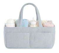 HAGOT Nappy Caddy, Baby Diaper Caddy Organizer, Foldable Bag Organizer with Compartments for Mum to Be (Grey)