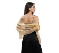 HAGOT Silky Organza Shawls, Women Sheer Shimmer Bridesmaid, Formal Party Wedding Shawl, Wraps for Evening Dresses