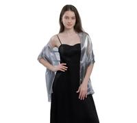 HAGOT Silky Organza Shawls, Women Sheer Shimmer Bridesmaid, Formal Party Wedding Shawl, Wraps for Evening Dresses