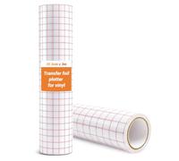 HAGOT Transfer Tape for Vinyl, 12" x 10 FT Transfer Paper Tape Roll with Red Alignmen Grid Medium Tack, for Mugs, Windows, Walls, Ceramics, Glass, 30.5×300cm