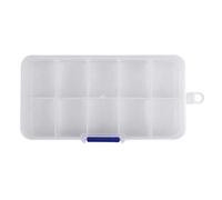 Hagsnec 1 to 10 Compartment Plastic Storage Box Transparent for Pearl pin Jewelry Tools Small Accessories
