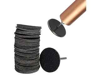 Hagsnec 100 PCS Replacement Sandpaper Discs Self-Adhesive Sandpaper Disk Pads for Electric Foot File Callus Remover Tool (80)