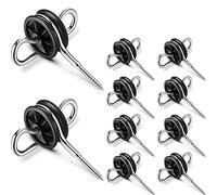 Hagsnec 10Pcs Electric Fence Gate Handle Anchor Electric Fence Insulators Fence Wire Insulators for Electric Fence Wood Post