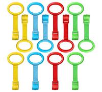 Hagsnec 12 Pieces Baby Pull Up Bar Baby Walking Assistant Toddler Pull Up Rings Standing Ring Baby Walking Crib Hook