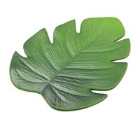 Hagsnec 6Pc Tropical Artificial Palm Leaves Coasters Cup Bowl Pad Mat Coffee Tea Cup Mats Drink Coasters Hawaii Theme -Green