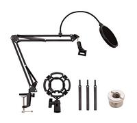 Hagsnec Desktop Microphone Stand, Microphone Stand for Blue and Blue Pro with Microphone Windscreen and Blowout Prevent Arm Stand