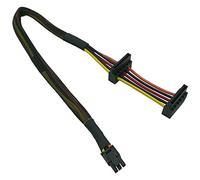 Hagsnec HDD SATA Power Cable - SATA 15 Pin X2 to Mini 6 Pin ATX Adapter for 3653 3650 Series Compatible